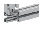 Profilverbinder 90°, Nut 10, innenliegend, Stahldruckguss, verzinkt, mit 2x Gewindestift DIN913 M8x12, Stahl, verzinkt