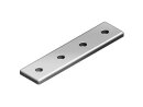 Connection plate, 27x117mm, 4x bore 7mm, aluminum, silver...
