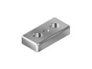 Transport and base plate, 40x80mm, M16, mounting holes for M8 screw, die-cast aluminium, bright