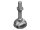 Adjustable foot, plate 45, bell, steel, zinc-plated, threaded rod M12, h=160mm, steel, zinc-plated, including nut