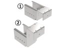 Set of hanging brackets with stop, AL D28, galvanized steel including self-drilling screws