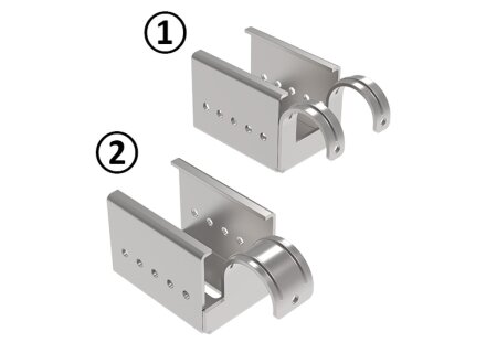 Set of variable brackets outside AL D28, galvanized steel, incl. 6x self-drilling screws