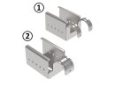 Set of variable brackets outside AL D28, galvanized steel, incl. 6x self-drilling screws