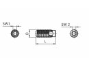 Set Automatikverbinder, Nut 6, Material: Edelstahl 1.4305 bestehend aus: Schneidhülse, Schraube DIN 912 A2 M5x35, Nutenstein