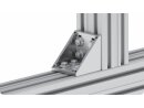 Bracket, 88x86x86mm, for M8, without groove, die-cast aluminium, bright