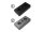 Transport- und Fußplatte, 30x60mm, M12, Befestigungslöcher für Schraube M6, Zinkdruckguss, schwarz pulverbeschichtet