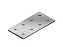 Connection plate, 57x117mm, 8x bore 7mm, aluminum, silver...
