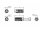 Automatik-Stoßverbinder, Nut 6, Edelstahl, bestehend aus: Schneidhülse mit Durchgangsbohrung, Gewinde Schneidhülse mit Innengewinde, Schraube DIN912, M5x45