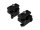 Set schuifdeurgeleiderset Nut8 met 4 schuifstukken (2x rechts en 2x links), kunststof POM, zwart