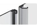 Set handle strip, handle strip 160mm, aluminium, anodised E6/EV1, with profile cover set, PA, black