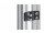 Zinkdruckguss-Kombischarnier 40.40, nicht aushängbar, Nut 10, schwarz pulverbeschichtet, Maß A1/A2 22,5/22,5mm