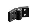 Zinc die-cast combination hinge 40.45, not detachable, black powder-coated, dimensions A1/A2 22.5/25mm
