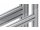 Plaatverbinderset, 40x80, gepoedercoat aluminiumkleurig, bestaande uit: 1x plaatverbinder, 2x zelfvormende schroef S8x25, 2x gleufmoer Moer8, M8, 4x schroef M8x25, met binnenzeskant, staal, verzinkt