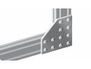 Connection plate, 118.5x118.5mm, with 12x bore ø7mm, aluminum, silver anodized E6/EV1