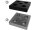 Transport- und Fußplatte, 90x90mm, M10, Befestigungslöcher für Schraube M8, Zinkdruckguß, schwarz pulverbeschichtet