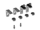 Set of hanging brackets, 60x49x20mm, slot 10, with bore...