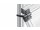 Combinatiescharnier van zinkspuitgietwerk 40.40, met klemhendel, kunststof, A = 65 mm, niet demonteerbaar, zwart gepoedercoat, afmetingen A1 / A2 22,5 / 22,5 mm