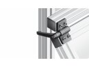 Zinc die-cast combination hinge 40.45, with clamping lever, A=65mm, not detachable, black powder-coated, dimensions A1/A2 22.5/25.0mm