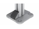 Piastra di base 135 x 135 per accogliere profili in alluminio 45x45, 45x60, 60x60, pressofusione di alluminio, cieca