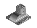 Post console 40, 150x150mm, h=100mm, adjustment 2xM8, floor attachment Ø11.5mm, profile attachment 8x8.5mm aluminum die-cast blank