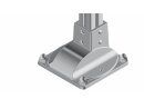 Post console 45, 150x150mm, h=100mm, adjustment 2xM8, floor attachment Ø11.5mm, profile attachment 8x8.5mm aluminum die-cast blank