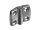 Stainless steel combi hinge 25.25, not detachable, stainless steel, highly polished, axle, stainless steel