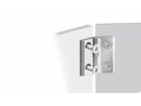 Stainless steel hinge, 60x60mm, not detachable, stainless steel axis, stainless steel 1.4401