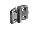 Stainless steel combi hinge 30.30, hinged on the left, detachable, stainless steel, highly polished, axle, stainless steel