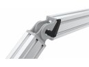 Joint, 30x60, with slot fixings, slot 8, with plastic clamping lever, die-cast aluminium, painted aluminum colour