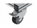 Swivel castor D80 solid rubber 40/45 incl. double brake powder-coated in aluminum colour