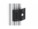 Compact slam latch, without lock, with cover cap, die-cast aluminium, aluminum silver powder-coated