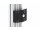 Schootslot Compakt, met vierkant slot, gegoten aluminium, zwart gepoedercoat
