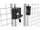 Latch lock for sliding door, different locking, black powder-coated