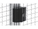 Schootslot Pro, met slot, gelijksluitend, spuitgietaluminium, zwart gepoedercoat