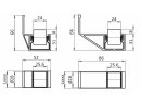Carril de guía lateral 65 mm, PVC gris, para transportador de rodillos M, L = 4500 mm
