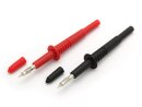 Safety test, plug 4mm, 2 per set (1 red, 1 x black)