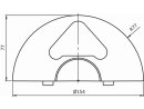 Eindkap voor parkeerrail hoog / hoog (set) <100 mm | VPA 1 set (= 2 stuks)
