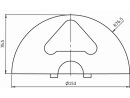 Endkappe für Parkschiene flach / flach (Set)   < 100 mm | VPA  1 Set (= 2 Stück)