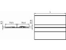 Binario di parcheggio piatto / alto (set) 400mm | VPA 1 set (= 2 pezzi)