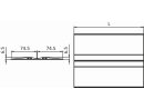 Parking rail flat / flat (set) 800mm | VPA 1 set (= 2 pieces)