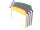 Selbstklebende Sichttasche 1/3 DIN A4 hoch gelb  RAL 1018   | VPA  10 Stück