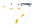Floor marking foot shape 90 yellow RAL 1018 | VPA 40 pieces