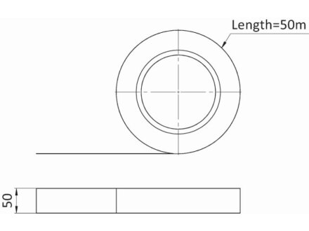 Profilo magnetico a “C” per etichette larghezza 50 mm - in Rotolo 50 metro