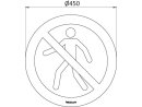 Forbidden for pedestrians floor sign | VPA 1 piece