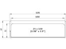 Zweiseitig offene magnetische Etikettenhülle 37 weiß  RAL 9003   | VPA  50 Stück