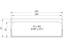 Porta etichette magnetiche aperto in alto 37 bianco RAL 9003 | VPA 50 pezzi