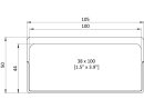 Porta etichette autoadesive, aperto in alto, 50 bianco RAL 9003 | VPA 50 pezzi