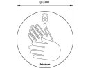 Sticker handen desinfecteren | VPA 5 stuks