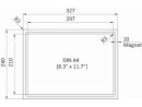 Magnetisches Dokumentenfenster DIN A4 grau  RAL 7045   | VPA  10 Stück