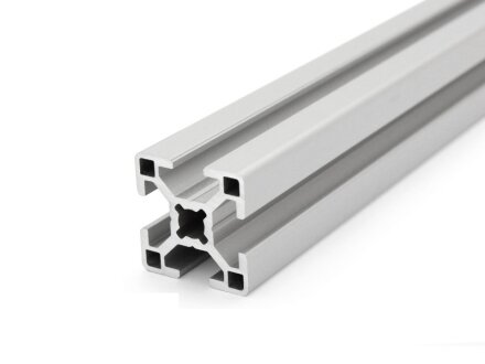 Profilo in alluminio 30x30 L asola tipo B 8 chiaro argento